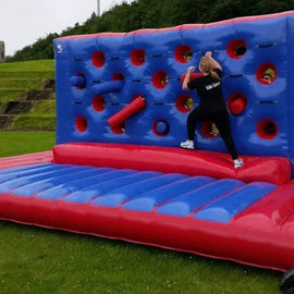 Giant Inflatable Knockout Punch Wall Hire - Games2Hire
